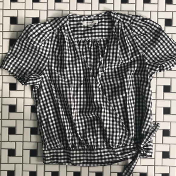 Madewell Tops - Madewell Gingham Blouse Size Small